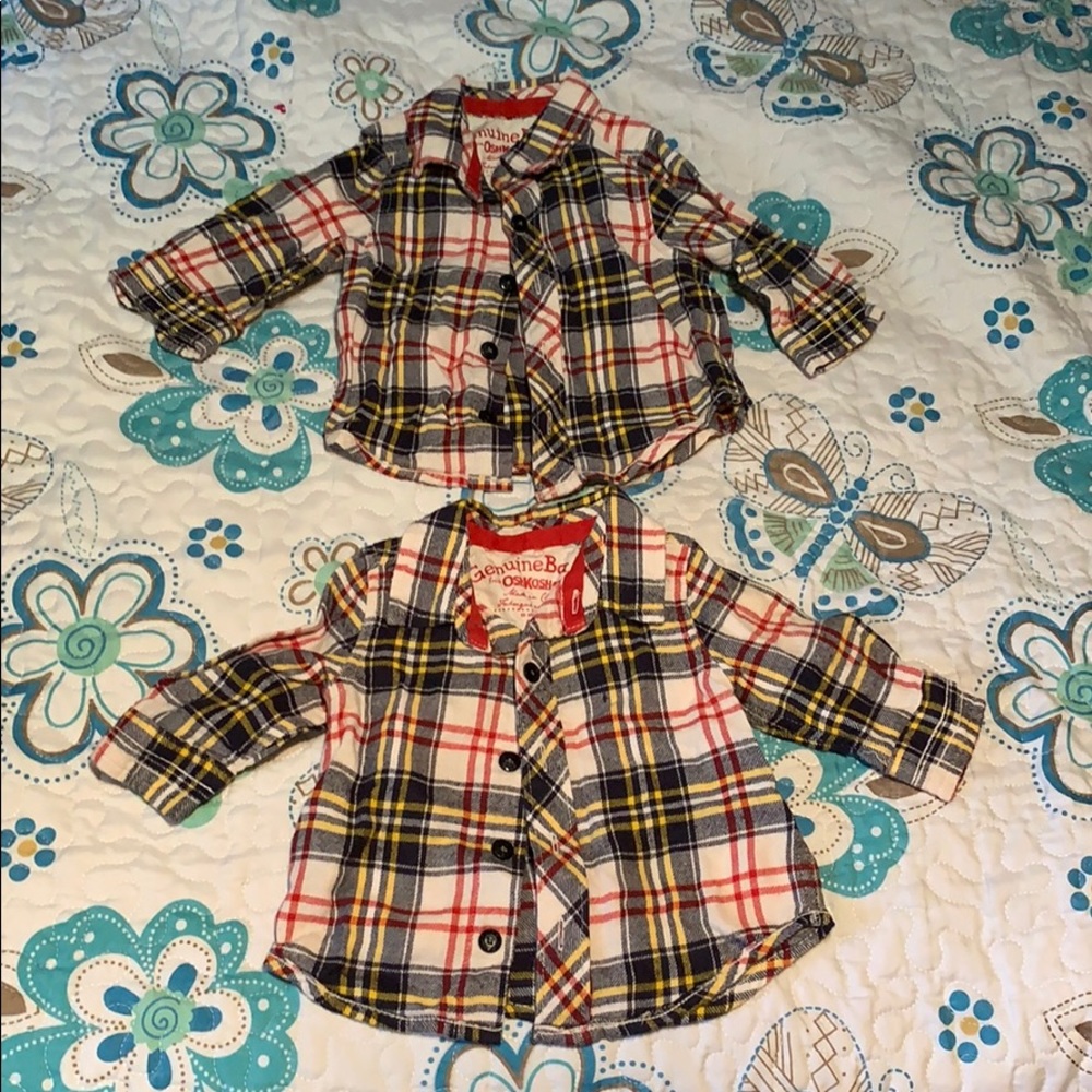 Long sleeve button down shirt.